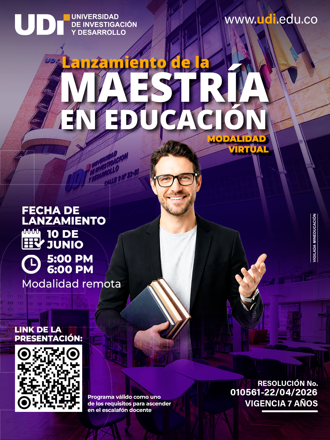Noticia UDI: Lanzamiento de la Maestría en Educación - Modalidad Virtual