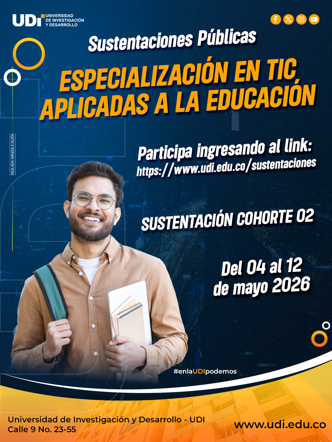 Noticia UDI: Sustentaciones Públicas - Especialización en TIC Aplicadas a la Educación